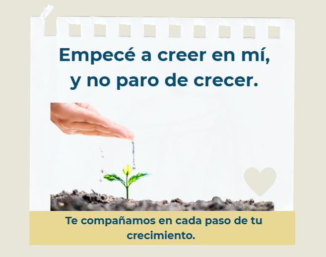 Quote/ Frase: Empecé a creer en mí, y no paro de crecer.
